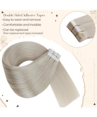 Hetto Tape Extensions | Real Hair Blond Tape-In Extensions | Glatt Tape Hair | Remy Seidig #60 | 35 CM 40 G - Buy Online on GoSupps.com