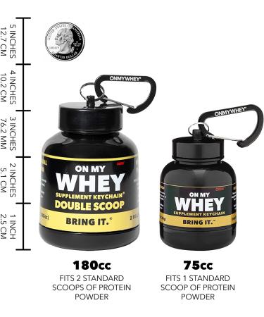 OnMyWhey Double Scoop Protein Powder Funnel Keychain 3-Pack - 3 Count (180cc) - Supplement Accessory - Buy Online on GoSupps.com