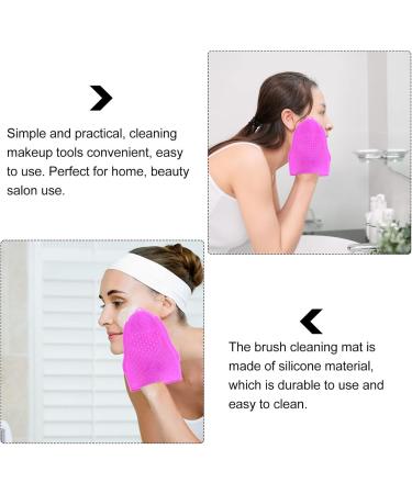 KALLORY Silicone Cleaning Gloves & Exfoliator Brush - Soft Face Cleansing Tools for Home Skin Care (Purple - Buy Online on GoSupps.com