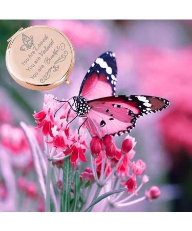 FEELMEM You are Loved Compact Mirror - Inspirational Encouragement Gift for Her - Birthday Graduation Gift for Daughter Niece Friend - Buy Online on GoSupps.com