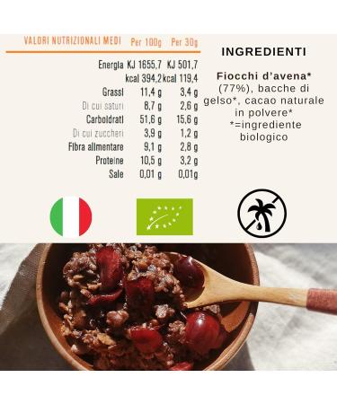 Mimina Happy porridge oatmeal cocoa flavor organic oatmeal vegan whole grains for breakfast nutritious snack 300 g pack - Buy Online on GoSupps.com