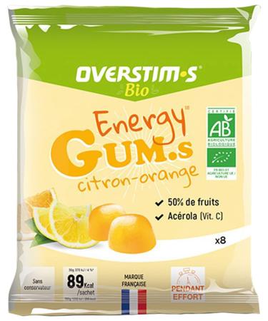 Overstims Energy Gums Organic 8 Erasers - Lemon - Orange