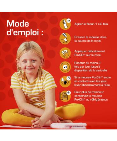 PoxClin CoolMousse 100 ml - Chickenpox Treatment for Children - Relieves the symptoms and itching of chickenpox on itchy or damaged skin. Natural ingredients - Buy Online on GoSupps.com