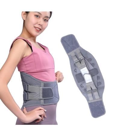 Air Mesh Back Brace for Pain Relief - Adjustable Support Belt for Men & Women - XL Grey 5 Stays for Lumbar Decompression - Buy Online on GoSupps.com
