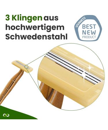 Buy Bamboovement 99% Plastic-Free Sustainable Disposable Razors for Men | Eco-Friendly Wet Razor Set with 3 Premium Blades & 5 Razors Gentle Shave Unisex - Buy Online on GoSupps.com