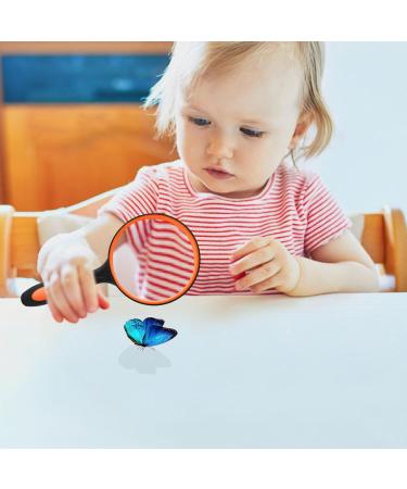Reading Magnifying Glass | Anti-Slip Handle Magnifying Glasses for Work | Magnifying Glass for Kids Kids Magnifying Glass High-Definition for Elderly Reading Orange1 - Buy Online on GoSupps.com