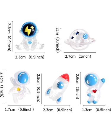 Cyodoos 25Pcs Outer Space Cupcake Toppers Space Astronaut Cupcake Picks Rocket Planet Trip to the Outer Space Themed Kids Children Party Supplies Blue - Buy Online on GoSupps.com