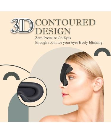 Premium 3D Sleep Mask for Uninterrupted Sleep - 100% Light Blocking Soft & Breathable Blindfold for Travel & Naps - Ideal for Men & Women - Buy Online on GoSupps.com