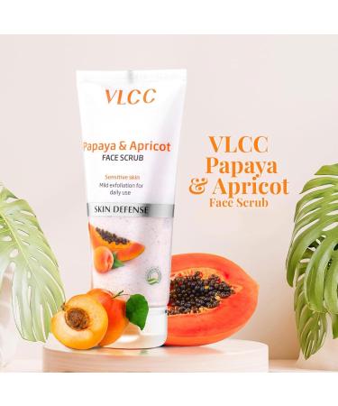 Buy VLCC Papaya & Apricot Face Scrub - 80gm (Pack of 2) | International Shipping Available - Buy Online on GoSupps.com
