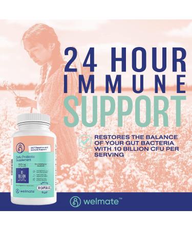 WELMATE Probiotic Bundle: Saccharomyces Boulardii 10 Billion CFU & Bifidobacterium Gut Health Formula - Vegan Gluten-Free Non-GMO Digestive & Immune Support - 400 Total Veggie Capsules - Buy Online on GoSupps.com