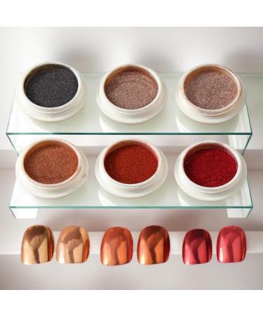 Poudre de ongles chrom e ensemble de poudre chrom e ongles | 6 couleurs Miroir Effet Fingernail Chrome | Shimmer Nail fournit de la poudre pour le festival les rencontres le 03 C - Buy Online on GoSupps.com