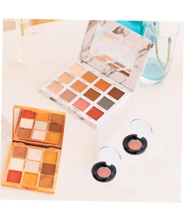 NOLITOY Makeup Blush 8pcs Eye Shadow Blank Eyeshadow Plastic Serving Trays Empty Makeup Case Eyelash Curler Travel Round 3.5x1.5cm Black - Buy Online on GoSupps.com