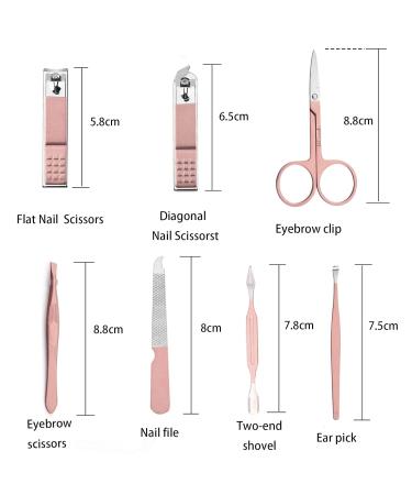 Jaimela 7-in-1 Nail Clippers Set | Pink Manicure Pedicure Kit | Nail Care Tools for Home & Travel - Buy Online on GoSupps.com