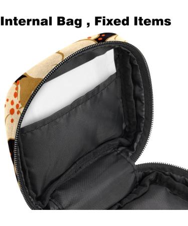 Portable Women's Binding-Up Bags | Menstrual Cup Pocket & Pads | Stylish Gold Flower Patterns for Teens - Buy Online on GoSupps.com
