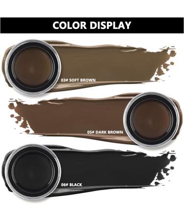 Anglicolor Eyebrow Tint Stamp Kit & Stencil Set | Waterproof Pomade for Long Lasting Brows | Double Ended Brush | (06 Jet Black) - Buy Online on GoSupps.com
