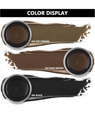 Anglicolor Eyebrow Stamp Stencil Kit 5 Pieces Eyebrow Stencils with Dual Ended Brush and Sponge Applicators Long Lasting & High Pigment Formula Eyebrow Makeup Set (06 Black) - Buy Online on GoSupps.com