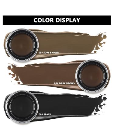 Eyebrow Stamp Stencil Kit with 10 Stencils, Brow Pomade, Double-Ended Brush - Light Brown 03 Set - Buy Online on GoSupps.com