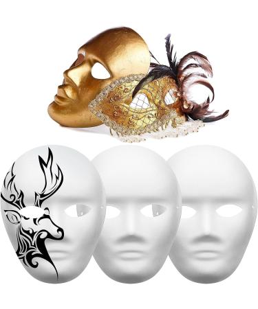DIY Full Face Masks - 36 Pieces Paintable Paper Masquerade Mask for Women, Men, and Kids - 2 Sizes Available - Buy Online on GoSupps.com