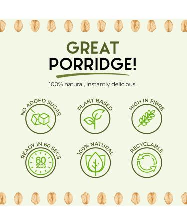 Red Berry & Pumpkin Seed Gluten-Free Instant Oatmeal Porridge from The Great British Porridge Co - Naturally Sweet & Creamy Porridge Oats - 2 x 385g Pouch - 100% Natural Plant Based High Fibre - Buy Online on GoSupps.com