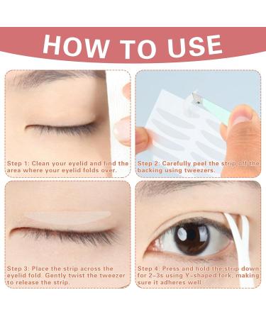 WLLHYF 400Pcs Eyelid Tape Waterproof Invisible Double Eyelid Lifter Strips Self-Adhesive Eye Lift Tape for Droopy Lids Hooded Eyes (4mm 5mm 6mm 7mm) - Buy Online on GoSupps.com