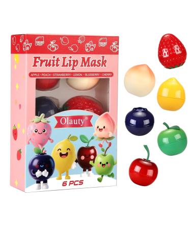 6 PCS Bee Lip Balm Lip Mask Furit Pot Strawberry & Apple & Lemon & Peach Moisturizing Honey Balm Lip Sleeping Mask Lip Mask Overnight for Reduce Fine Lines Repair Dry Cracked Lips - Buy Online on GoSupps.com