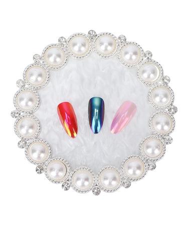 Nail Display Plate & Manicure Tools | Golden Edge Resin Nail Art Palette for Studios & Home Use - Buy Online on GoSupps.com