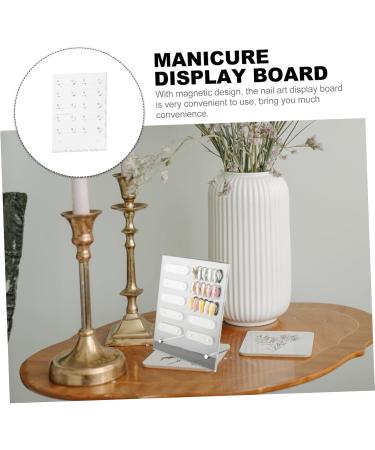 DOITOOL 1 Set Nail Display Board Nail Color Cards Nail Color Display Tool Nail Work Display Board Manicure Display Board Nail Display Holder Manicure Showing Board Palette Acrylic Magnetic 20x16cm Transparent 1 - Buy Online on GoSupps.com