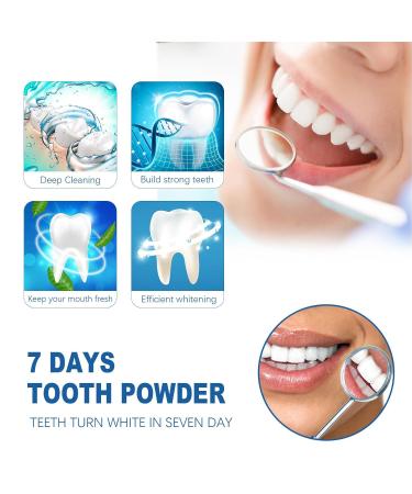 7 Days Tooth Cleaning Powder 50ml Teeth Whitening Powder 7 Days Tooth Powder Whitening Mint Tooth Powder Yellow Teeth Stain Remover Peroxide Free Toothpaste for Removing Tartar (1PC) - Buy Online on GoSupps.com