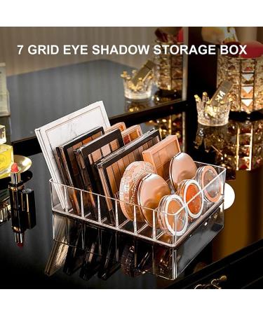 Glakyur Eyeshadow Palette Organizer - 7 Sections Divided Makeup Acrylic Palette Holder for Makeup Vanity Cosmetics - Buy Online on GoSupps.com