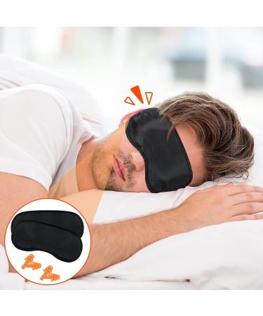 80 Pcs Sleep Mask and Reusable Earplugs Set for Noise Cancelling - Silicone Strap Blindfold Cover and Hearing Protection for Women Men Kids - Buy Online on GoSupps.com