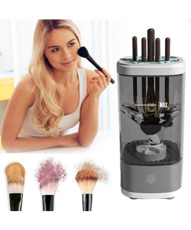 Automatic Cosmetic Brush Cleaner USB Rechargeable Two Modes Automatic Deep Cosmetic Device Make Up Brush Tool Cosmetic Brush Cleaner for (Black)