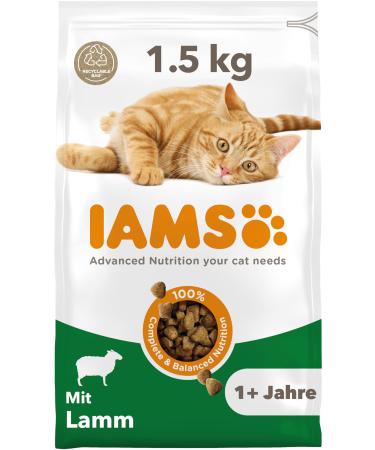 IAMS dry cat food with lamb - dry food for cats aged 1-6 years 1.5 kg lamb 1.5 kg (1 pack)