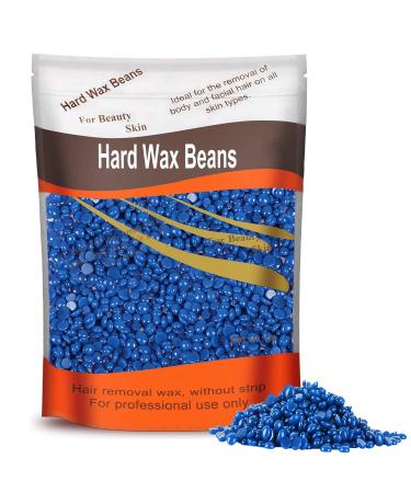 Wax Beads, Hard Wax Beads for Hair Removal, Leaflai 1lb Wax Beads for Hair Removal for Brazilian, Underarms,Bikini, Back and Chest Large Refill Pearl Beans for Wax Warmer (Chamomile) 1 Pound