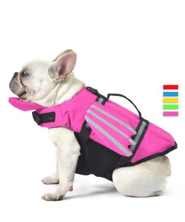 Petglad Dog Life Jacket, Wings Design Pet Life Vest, Reflective Dog Flotation Swim Vest with Chin Float for Pool Beach Boating Surfing Swimming, for Puppy Small Medium Large Size Dogs (Pink, L) L (Chest Girth 19.7"-29.5") Pink