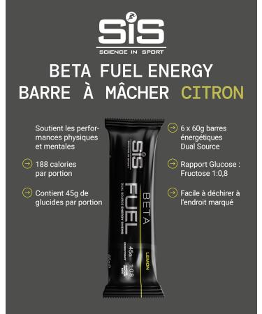 SIS Beta Fuel Energy Chews (20x60g) Citron - Buy Online on GoSupps.com