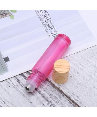10pcs 10ml Glass Essential Oil Roller Bottles with Stainless Steel Balls and Wooden Lids - Perfect for Aromatherapy | International Shipping Available - Buy Online on GoSupps.com