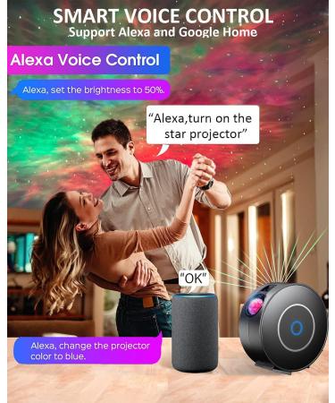 Nineaccy Galaxy Projector Star Night Light with Timer/Voice/APP Control - LED RGB Dimming, 16 Colors for Bedroom Decor & Party Gift (Black) - Buy Online on GoSupps.com
