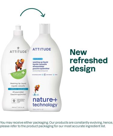 ATTITUDE Washing up Liquid EWG Verified Advanced Degreasing Power Plant- and Mineral-Based Ingredients Vegan Wildflowers 700 mL - Buy Online on GoSupps.com