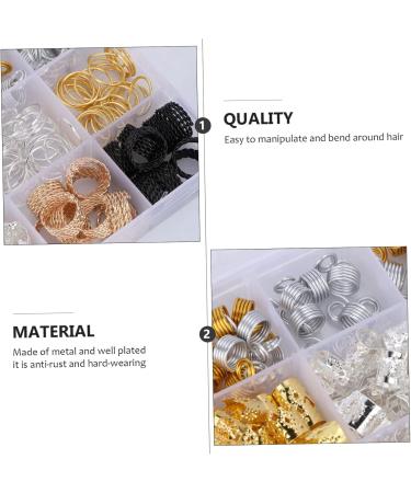 minkissy Hair Braiding Jewelry Hair Cuffs Tubes Dreadlocks Hair Beads Hair Braiding Beads Dreadlock Hair Tube Dreadlocks Ring Decorative Beads Dread Locks Ring Big Hole Hair Accessories - Buy Online on GoSupps.com