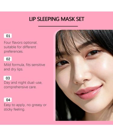  DALE YOU Set of 4 Lip Balms with Brush Honey Lip Balm and Moisturizing Night Mask Non-Stick For Daily Care Travel or Pre-Makeup (#1 88g) - Buy Online on GoSupps.com