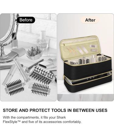 Hair Dryer Storage Box - Double-Layer Travel Carrying Case | Stylish Portable Water Resistant Storage Box Large Capacity Case for Hairdryer Styler Organizer - Buy Online on GoSupps.com