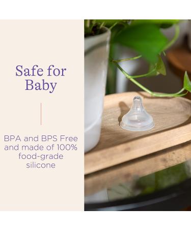 Lansinoh NaturalWave Slow-Flow Baby Bottle Nipples Size 2S, 2 Count, Anti-Colic Design - Buy Online on GoSupps.com