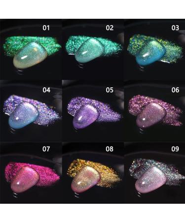 DIY UV Soak Off Gel Nail Varnish Pearl Shell Colors Top Coat Gel Shiny Aurora Gel Nail Polish - (Color: 6) - Buy Online on GoSupps.com