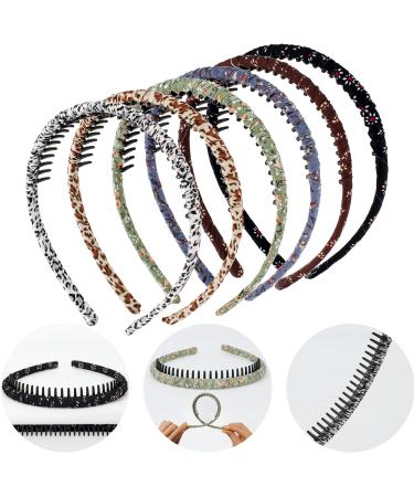 AMCAMI 6 Pieces Comb Headbands for Women Headbands with Teeth Non-slip Hair Bands Hoop Resin Thin Makeup Headband for Washing Headbands for Women Face Hair Accessories for Girls - Buy Online on GoSupps.com