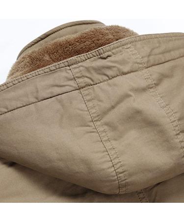 Hanxiulin Men's Oversized Plush Hoodie Jacket - Warm Reversible Winter Coat - Lightweight Khaki Outdoor Jacket XXL - Buy Online on GoSupps.com