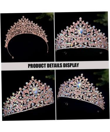 Crown Headband Crown Wedding Crown for Bride Wedding Headpiece for Bride Bridal Crown Wedding Accessories for Brides Birthday Crowns for Women Bachelorette Crown 17.00X17.00X9.00CM Golden - Buy Online on GoSupps.com