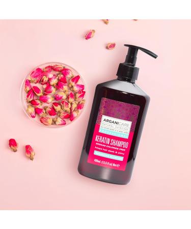 Arganicare | Duo Shampoo + Conditioner | With Keratin | Regenerates and Intensely Protects Damaged Hair | Anti-hair loss | Shiny Effect | All hair types | 1x400 ML+ 1x400mL - Buy Online on GoSupps.com