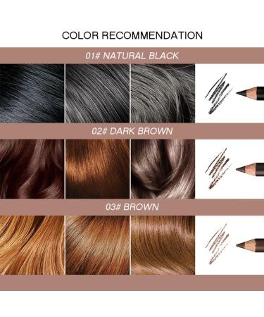 12 PCS Waterproof Eyebrow Pencil and Eyeliner Set - Natural Matte Long Lasting Makeup in Light Brown - Buy Online on GoSupps.com