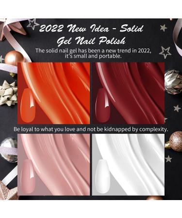 AIFAIFA Solid Cream Gel Polish Set - 4 In 1 Pudding Nail Art Paint Kit | UV Soak Off Palette for DIY Manicure | 12 Colors Holiday Gift for Women - Buy Online on GoSupps.com