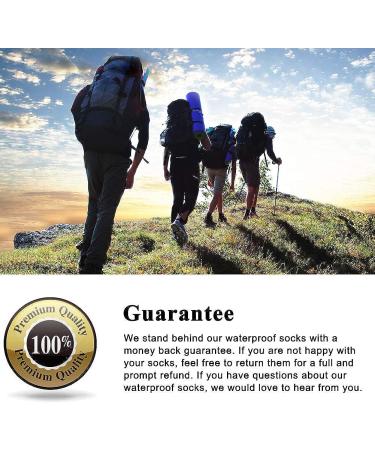 MEIKAN Waterproof Hiking Socks - Unisex Digital Print, Breathable, 100% Waterproof - 1 Pair (Large) - Orange - Buy Online on GoSupps.com